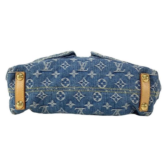 Louis Vuitton Shoulder Bag Monogram Denim Baggy PM M95049 Blue Cotton Leather - Picture 5 of 16